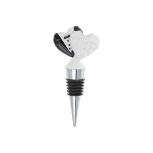 Unique Bargains Bottle Stoppers Aluminum Alloy PTR Resin Black White Silver Tone 4.06"x1.69"x0.79" 1 Pc - 1 of 3