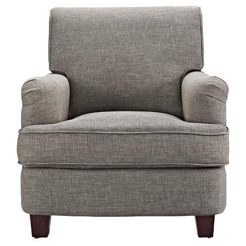 London Arm Linen Club Chair With Nailheads Gray Dorel Living Target