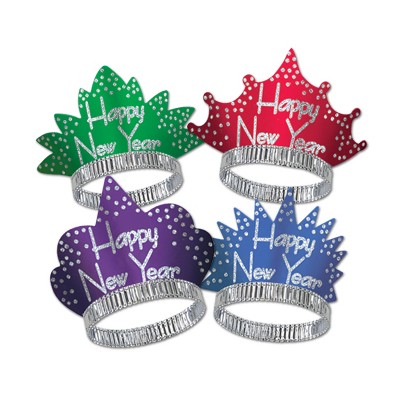 Beistle Headliner Tiaras, (50/Pkg) Multicolored