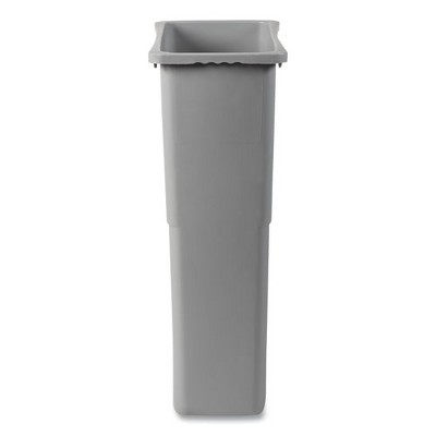 Slim Gray Plastic 23 Gallon Waste Container