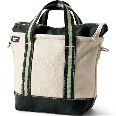 Lands' End Zip Top Canvas Tote Bag