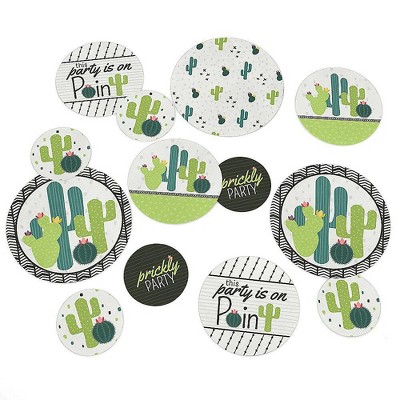 Big Dot of Happiness Prickly Cactus Party - Fiesta Party Giant Circle Confetti - Party Decorations - Large Confetti 27 Count