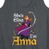 Women's - Frozen 2 - She's Elsa, I'm Anna Graphic Racerback Tank - 2 of 4