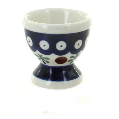 Blue Rose Polish Pottery Nature Egg Cup