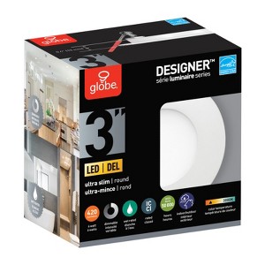 Globe Electric Designer Luminaire Series Frost White 3 in. W Metal LED Canless Recessed Downlight 6 - 1 of 1