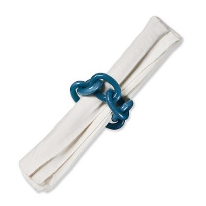tag Links Napkin Ring Slate Blue - 1 of 2
