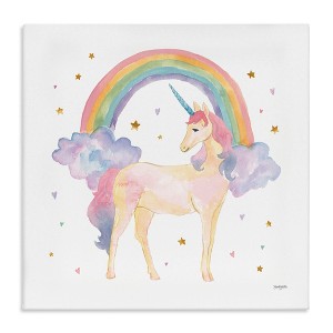 Stupell Industries Kids Nursery Unicorn Watercolor, 24" x 24" - 1 of 4