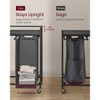 3-Compartment Laundry Sorter Cart with Removable Bags, 43.5 Gallon Rolling Hamper with Top Shelf and Braked Wheels - 4 of 4