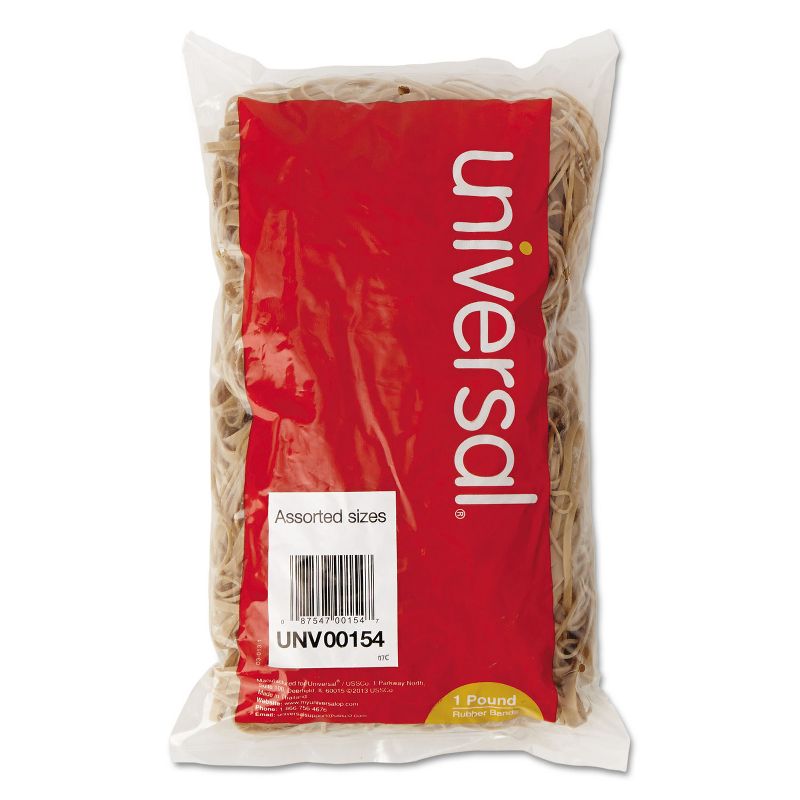 UNIVERSAL Rubber Bands Size 54 Assorted Length Sizes 1lb Pack 00154, 1 of 5