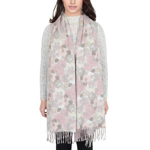 Anna-Kaci Women's Winter Cashmere Feel Scarf Floral Printed Classic Fringe Shawls Wrap Scarves - 1 of 4