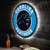 Evergreen Ultra-Thin Edgelight LED Wall Decor, Round, Carolina Panthers- 23 x 23 Inches Made In USA - 2 of 4