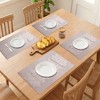 REGALWOVEN Farmhouse Placemats Set of 6 Plastic Placemats for Dining Table Decor Washable Kitchen Table Mat with Rhombic Pattern - 3 of 4