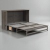 Queen Size Murphy Bed with USB Charging Station, Large Drawer Storage, Solid Wood Frame, Antique Gray Space-Saving Design - 3 of 4