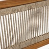 LuxenHome Outdoor Acacia Wood Rope Back 4-Piece Patio Seating with Cushions and Coffee Table Set - 3 of 4