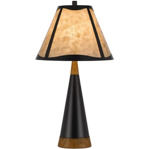 Cal Lighting BO-3123TB 150W 3 Way Clemente Metal/Rubber Wood Mica Table Lamp - 1 of 4