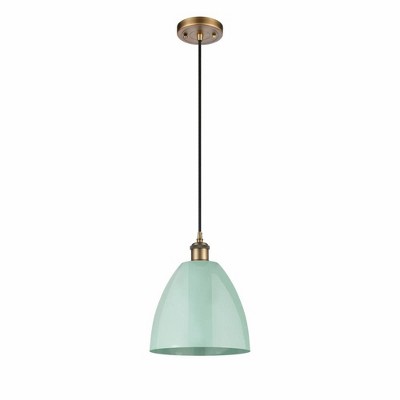Plymouth Dome - 1 Light Cord Hung Mini Pendant In Industrial Style-12.88 Inches Tall and 9 Inches Wide