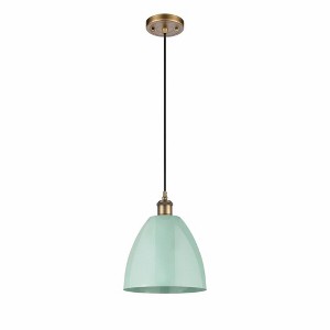 Plymouth Dome - 1 Light Cord Hung Mini Pendant In Industrial Style-12.88 Inches Tall and 9 Inches Wide - 1 of 1