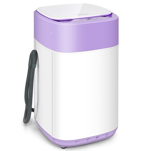 NewHome Portable Washing Machine Foldable Laundry Machine w/Drain Basket Purple in Green/Purple | Small