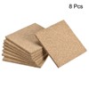 Unique Bargains Cork Heat Resistant DIY Tableware Square Coasters 8 Pcs - 3 of 3