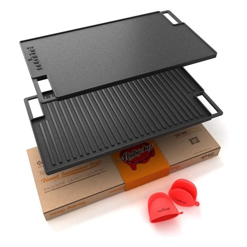 Lodge 20x10.5 Cast Iron Reversible Grill/griddle Gray : Target