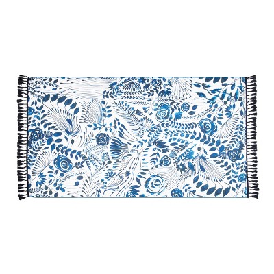 C&F Home Navy Floral Beach Towel