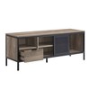55" Rustic Composite Wood & Metal TV Stand with 1 Drawer and 4 Storage Compartments for Living Room - 3 of 4