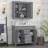 36'' Bathroom Vanity, Modern Bathroom Cabinet With Top Sink, 2 Soft Closing Doors And 2 Drawers Mirror Cabinet, Single Sink Bathroom Vanity Cabinet - 2 of 4