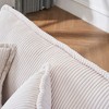 56.3" Corduroy Single Sofa Chair with Pillows and Ottoman - 3 of 4