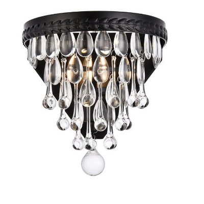 Elegant Lighting Nordic 1 light black wall sconce