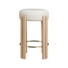 Meridian Furniture,Harrison Cream Vegan Leather Counter Stool - 2 of 4