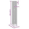 vidaXL Gabion Wall Gabion Retaining Wall Gabion Basket Cage Heavy Duty Metal - 11.8" x 11.8" x 78.7" (3 pcs) - 4 of 4