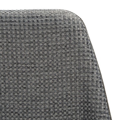 Adjustable Saddle Style Gray Leather & Metal Bar Stool