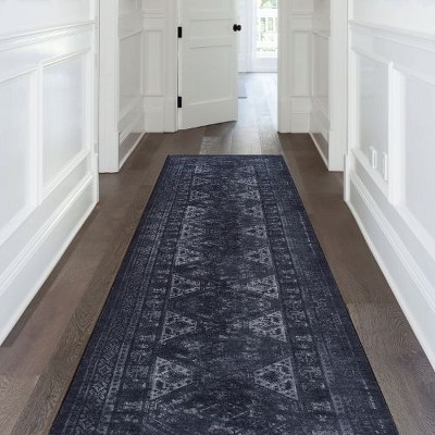 Kumasinova Area Rug, Non-Slip Low-Pile Living Room Rug, Boho Washable Rugs, Stain-Resistant Door Mat, Kids & Pets Friendly