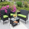 KTMBDW Outdoor Wicker Furniture with Coffee Table, Modern Rattan Patio Chairs Conversation Sets with Sofa for Garden, Terrace - 2 of 4