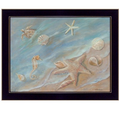 HomeRoots Seashore Star Black Framed Print Wall Art