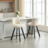 Resenkos Counter Bar Stools, Counter Stool,Set of 2,Bar Chair with Back Pull Point Design,360 Degree Rotation Beige - 3 of 4