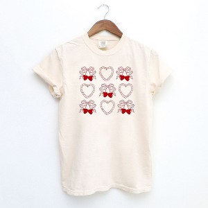 Simply Sage Market Women's Ruffle Heart Coquette Chart Short Sleeve Garment Dyed Tee - 1 of 2