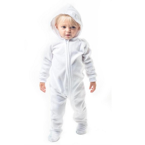 Footed Pajamas - Arctic White Infant Hoodie Fleece Onesie : Target