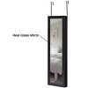 Tangkula Wall Door Mounted Mirrored Jewelry Cabinet Standing Vanity Storage Box - 4 of 4