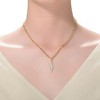 "Exquisite & Timeless: Classy 14K Gold Plated Cubic Zirconia Charm Necklace, Sparkling Gemstones for a Perfect Blend of Elegance & Sophistication" - 3 of 3
