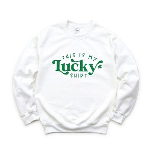 Simply Sage Market Women's Graphic Sweatshirt This Is My Lucky Shirt - 1 of 4
