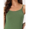 cheibear Women's Sleeveless Spaghetti Strap Midi Cami Tank Sleepdress - 4 of 4