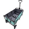 DOMETOUR 360lbs Collapsible Wagon Cart with Strapping System, Beach Utility Cart for Camping, Shopping, Sports, Gardening, Fishing, Green - 4 of 4