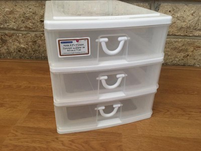 Gracious Living Desk & Countertop 4 Drawer Storage Bin w/Organizer Lid (3  Pack), 1 Piece - Harris Teeter