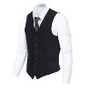 Gioberti Men's 6 Button Slim Fit Formal Herringbone Tweed Vest - 3 of 3
