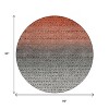 Rust And Gray Abstract Washable Indoor Outdoor Area Rug - 3 of 4