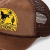 Men's Western Cotton Trucker Baseball Hat - Mighty Fine Brown - 4 of 4