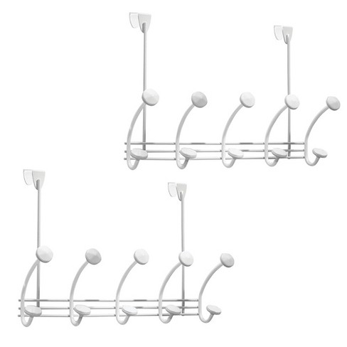 Mdesign Metal Over Door Hanging Storage Organizer Rack 10 Hooks