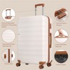 SKONYON 3 Piece Hardshell Luggage Sets Checked Spinner Luggage Set with YKK Zipper and TSA Lock - 2 of 4