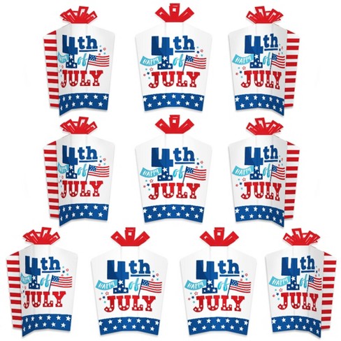 Patriotic 4th of July Party Hats - Mini Decorative Hats - 4 Count Red Blue